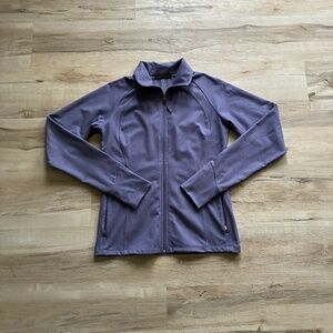 Ellen Tracey Purple Athleisure Jacket Running Outdoor Spring Yoga